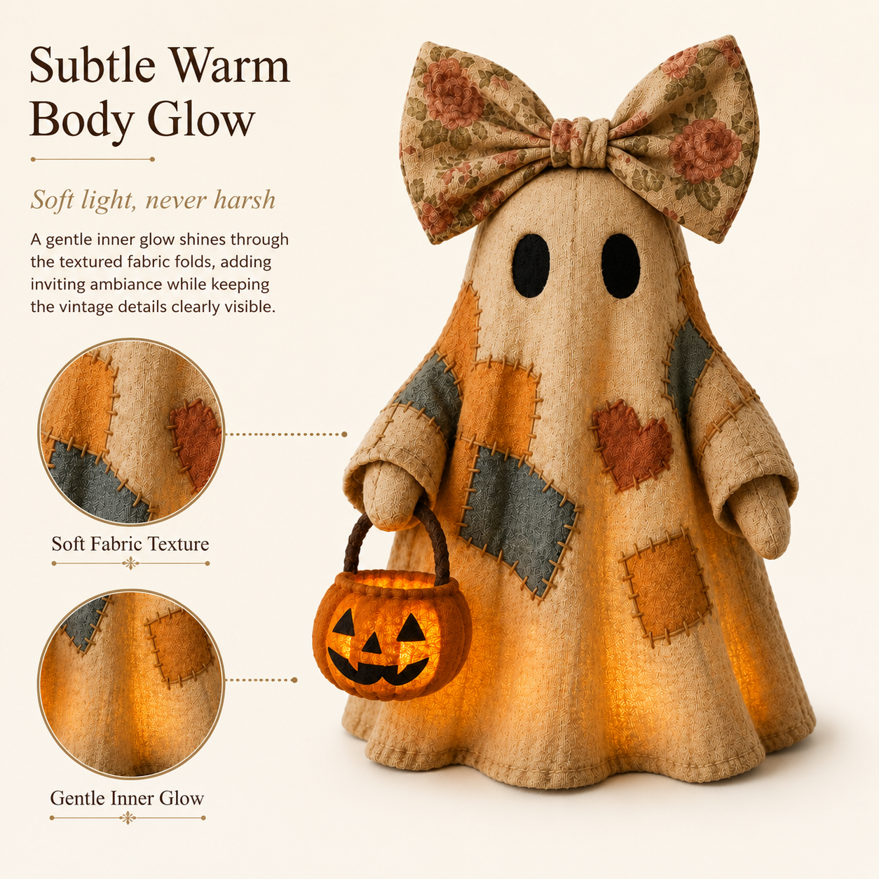 ⚡️Last Day 60% OFF-Lighted Vintage Patchwork Ghost
