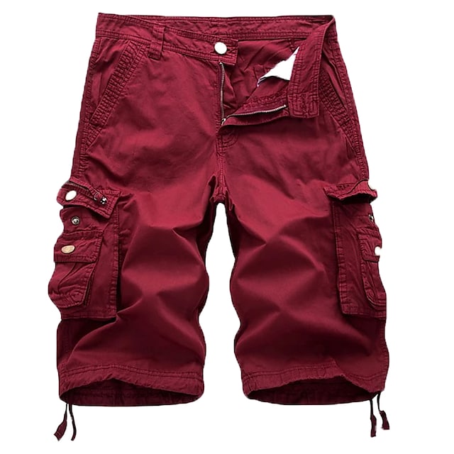 Multi-Pocket Cargo Knee Shorts