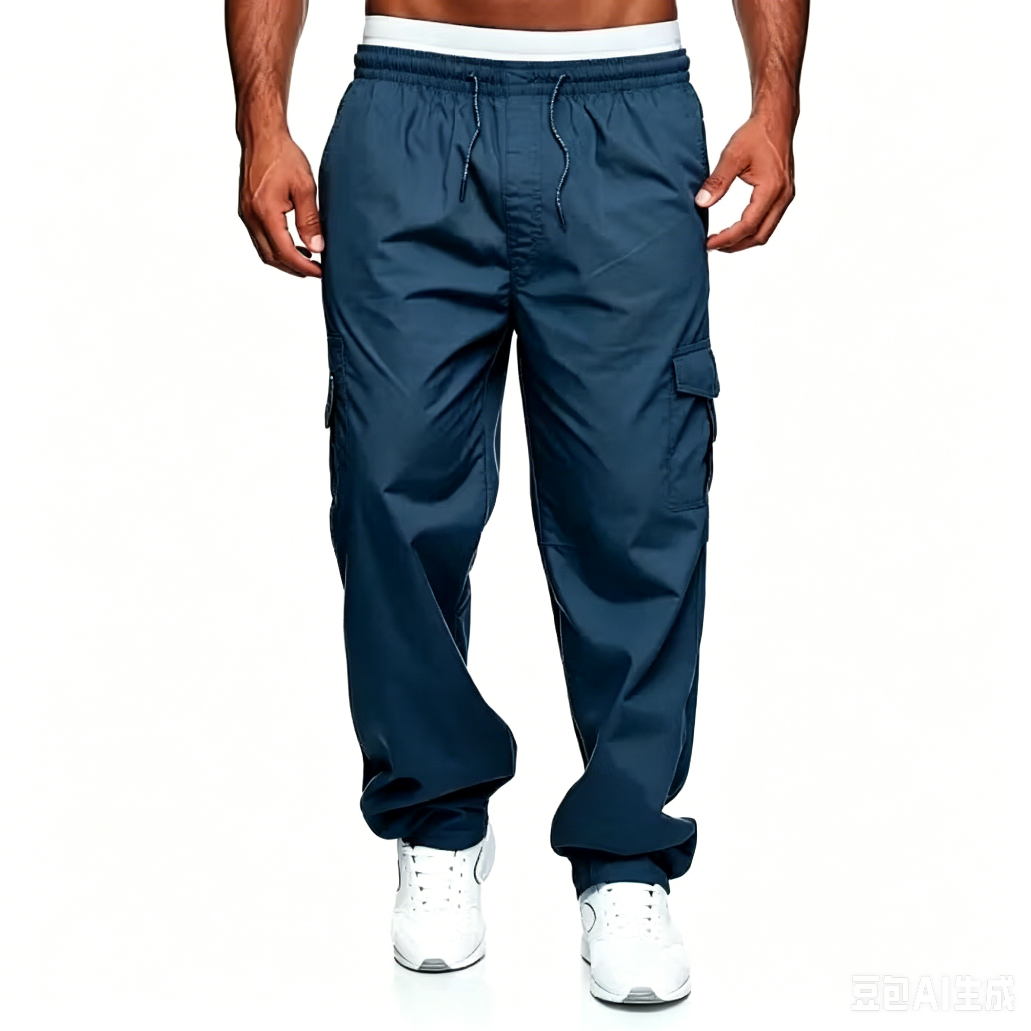Lightweight Elastic Waist Cargo Jogger Pants for Men