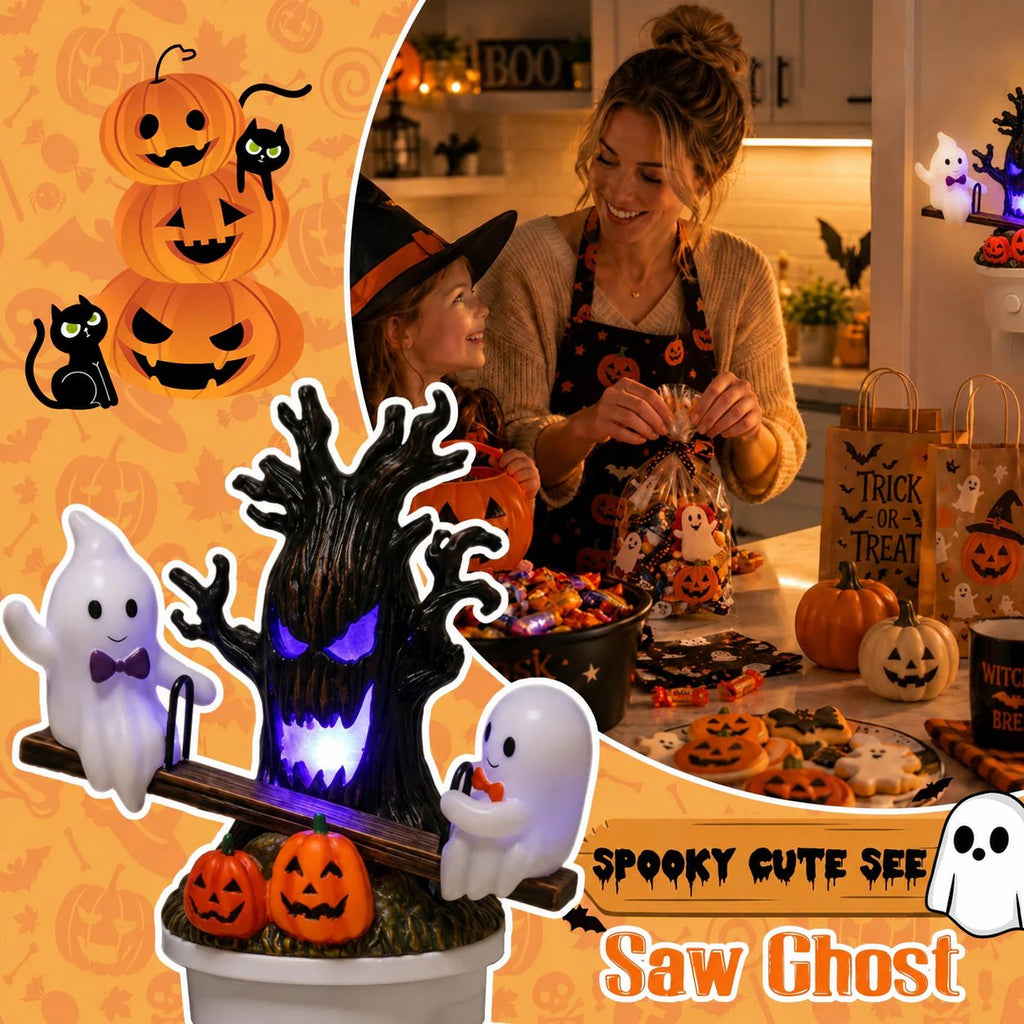 🔥HOT SALE 49% OFF - 🎃👻Animated Seesaw Ghost Plug In LED Night Light