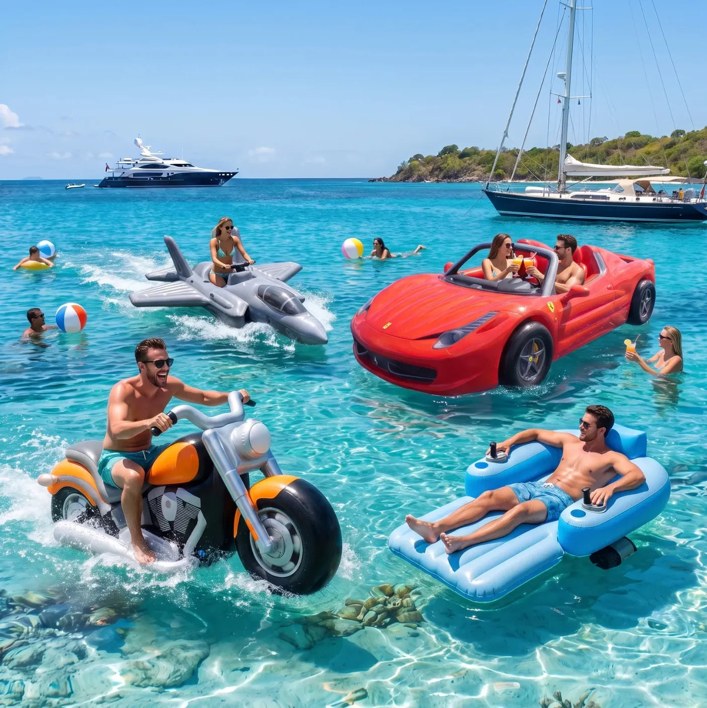 Portable Electric Water Float for Pool Lake & Calm Water