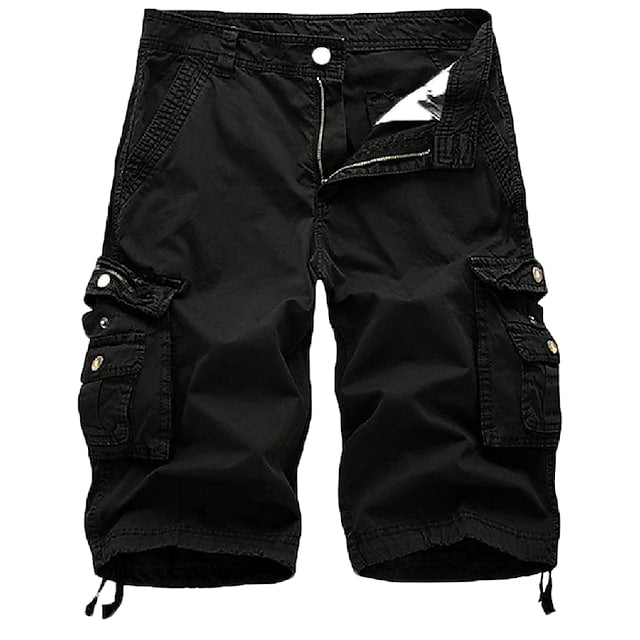 Multi-Pocket Cargo Knee Shorts