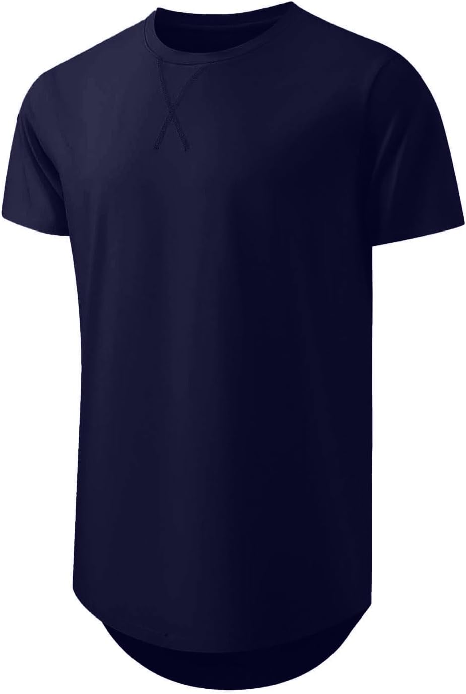 JMIERR Mens 3 Pack Cotton Hipster Hip Hop Longline Crewneck T-Shirt