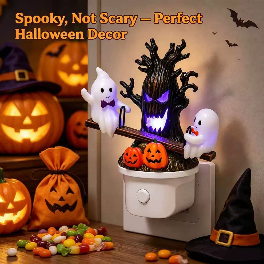 🔥HOT SALE 49% OFF - 🎃👻Animated Seesaw Ghost Plug In LED Night Light